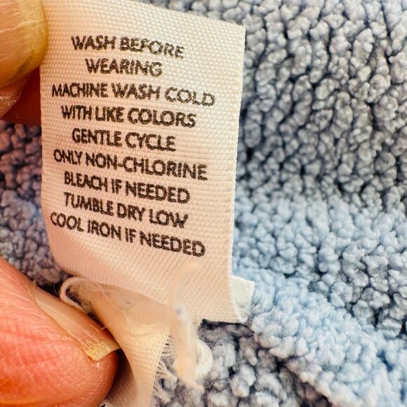 J. Jill Womens Powder Blue Chenille Full Zip Cozy Soft Sweater Jacket Size Small - Picture 10 of 10